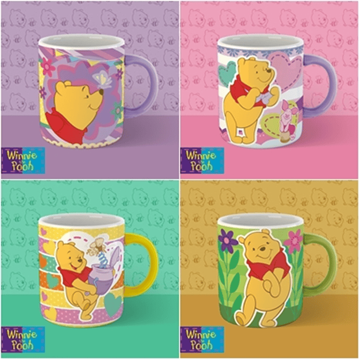 15 Artes Caneca Ursinho Pooh Editável em Photoshop