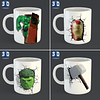 54 Artes para Caneca 3D Editável em Corel Draw