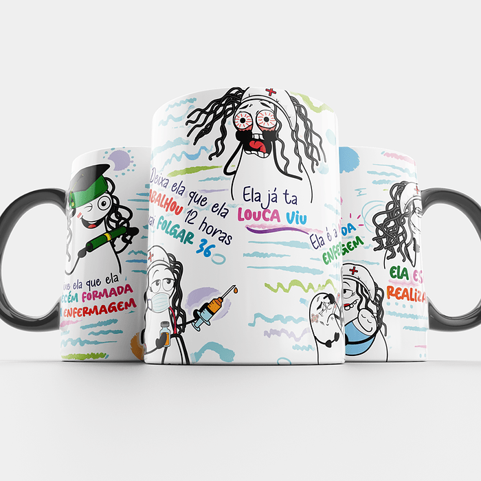 Arte para caneca Ela é a Mãe da Enfermagem - Enfermeira Recém Formada Png