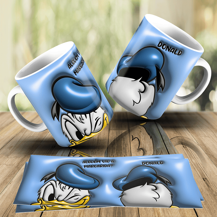 6 Artes para Caneca Turma do Mickey Inflados 3d Arquivos Png