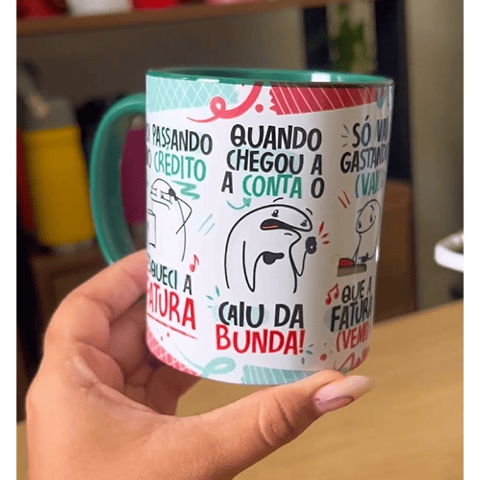 Arte Caneca Fui Passando no Crédito Esqueci a Fatura Arquivo Png 