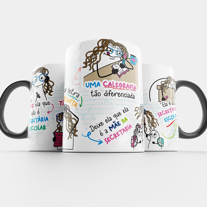 Arte Caneca Ela é Secretária Escolar - Secretária Escola Png