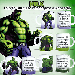 4 Artes para Caneca Hulk Arquivo em Jpg