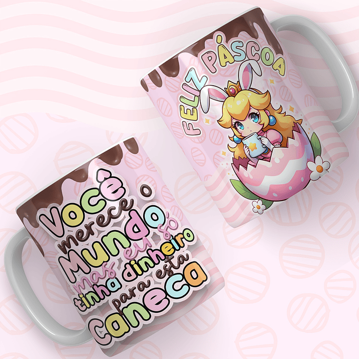 24 Artes para Caneca Super Mario Páscoa Arquivos em Jpg