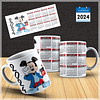 30 Artes para Caneca Calendário Temas Diversos 2024 Arquivo em Photoshop