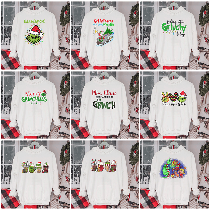 40 Artes para Camisa Grinch Natalino Arquivo em Jpg 