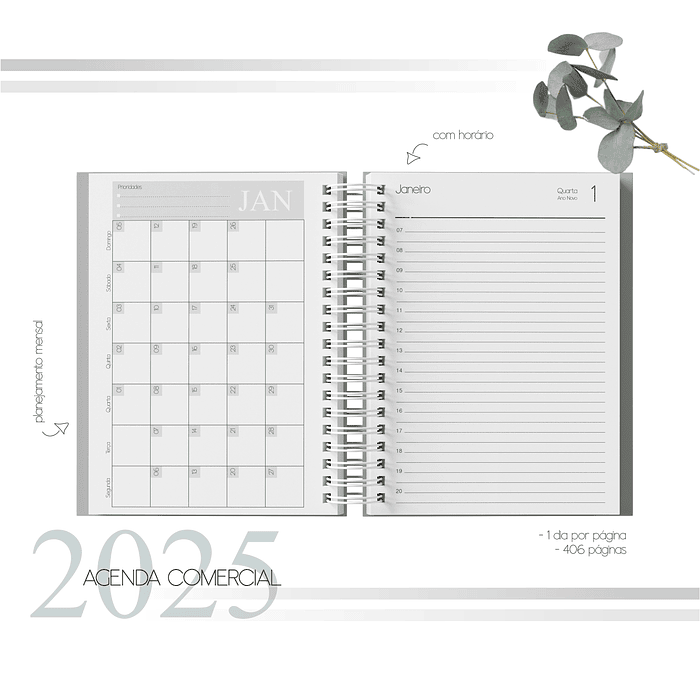 Arquivo Agenda Comercial Datado 2025 em Pdf  