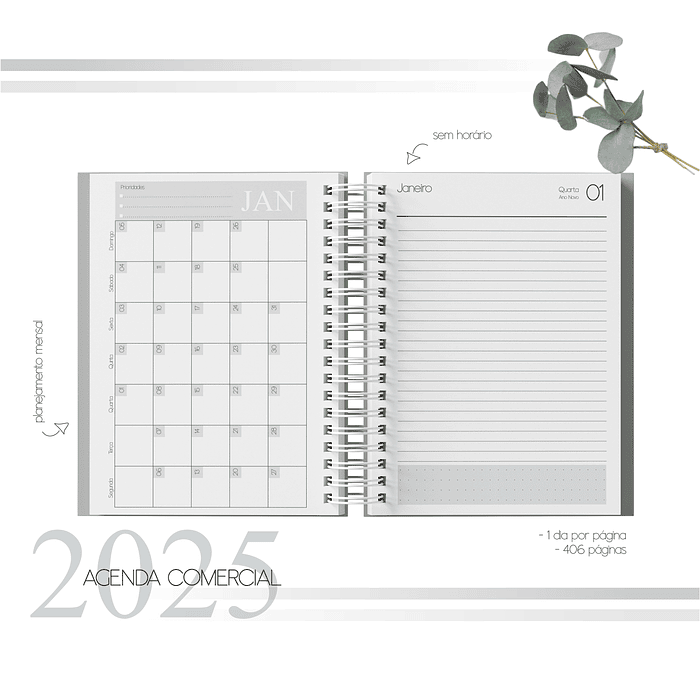 Arquivo Agenda Comercial Datado 2025 em Pdf  