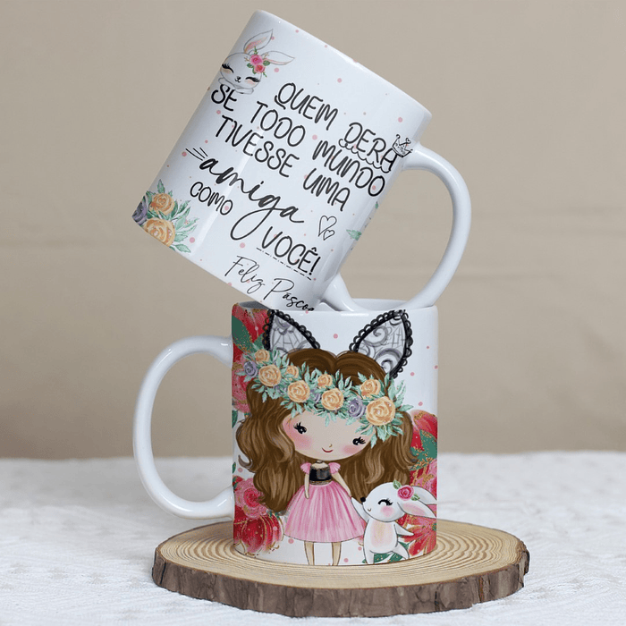 11 Arte para Caneca Amigas e Herois Arquivo em Editável