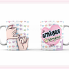 8 Artes para Caneca Amizade Amigas Arquivo Editável 