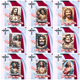 30 Artes para Caneca Almofada e Azulejo Jesus Cristo Arquivo em Jpg 