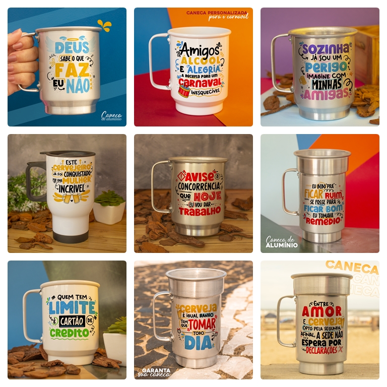 Kit Digital Frases Carnaval Folia Arquivos em Png 1