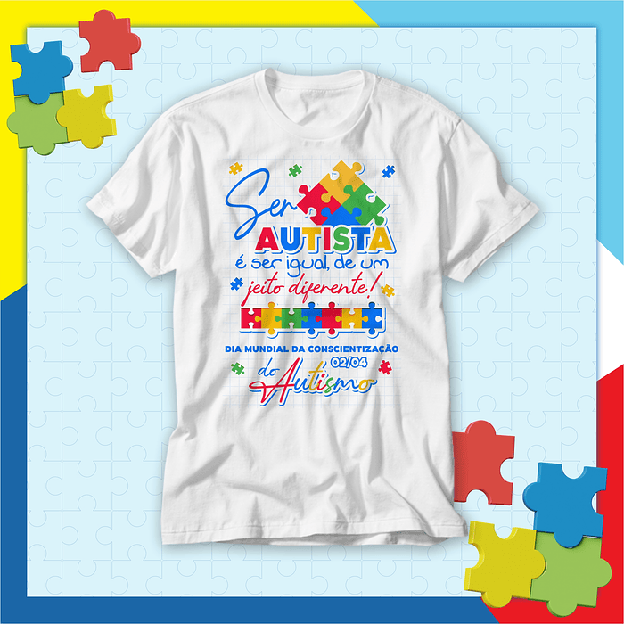 20 Artes para Camisa Autismo Arquivo Editavél 