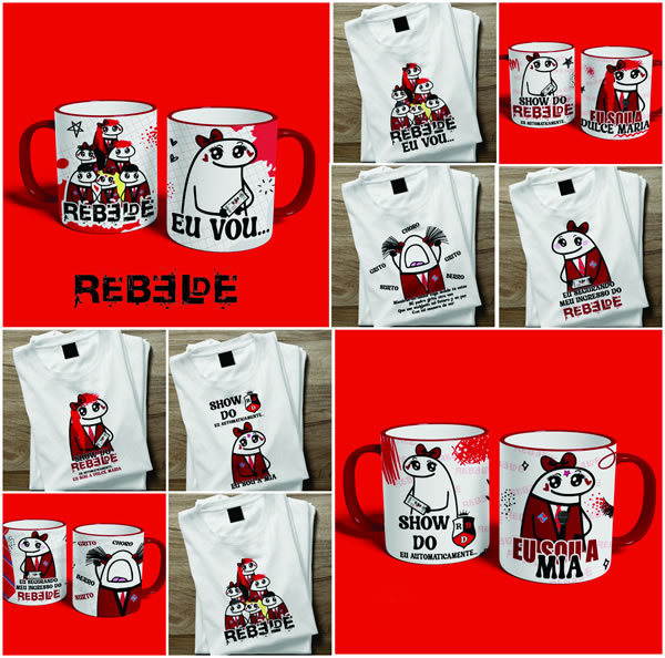 9 Artes para Caneca e Camisa Flork Rebeldes RBD Arquivo em Jpg  1