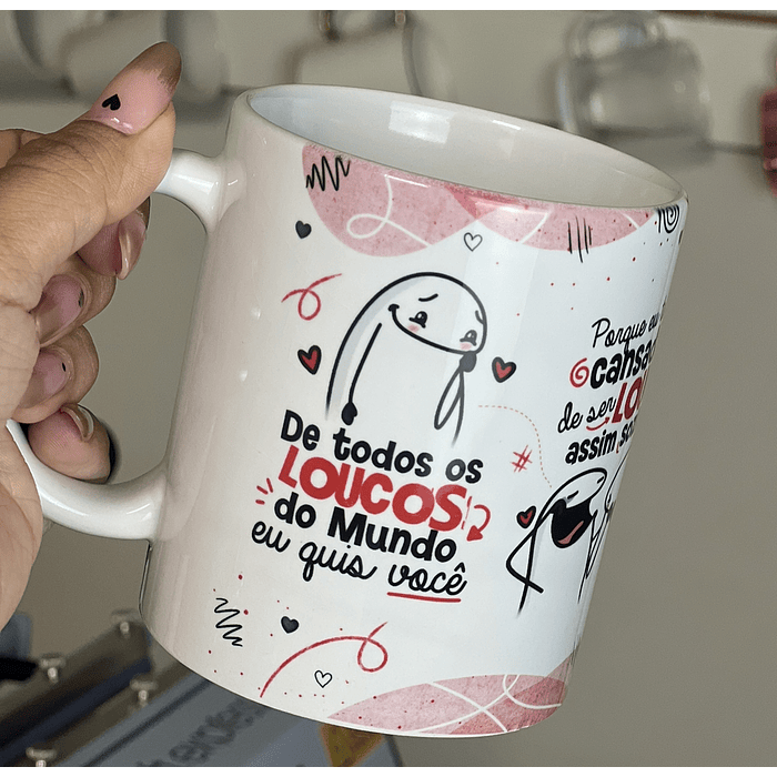 Arte Caneca Flork Namorados De todos os loucos do Mundo eu quis você Png 