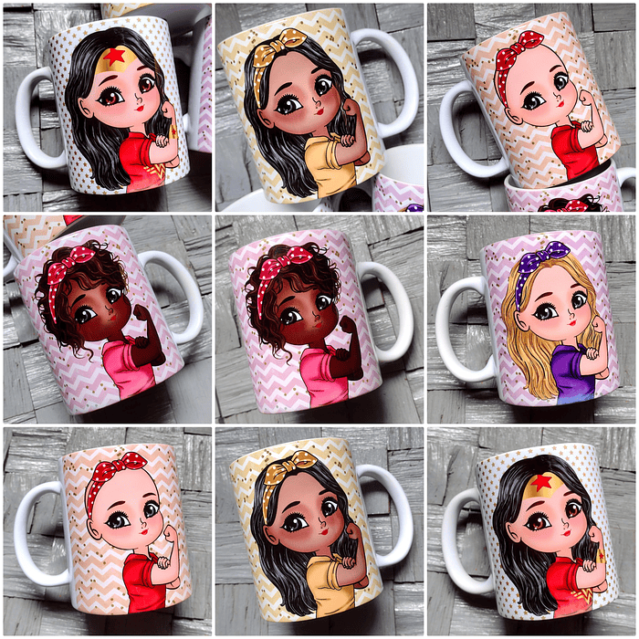 134 Artes para Caneca Dia das Mulheres Arquivo em Jpg 