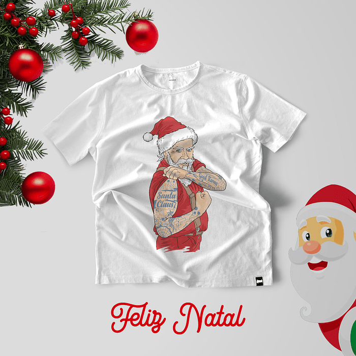 30 Artes para Camisa Papai Noel Natal Arquivo Editável 