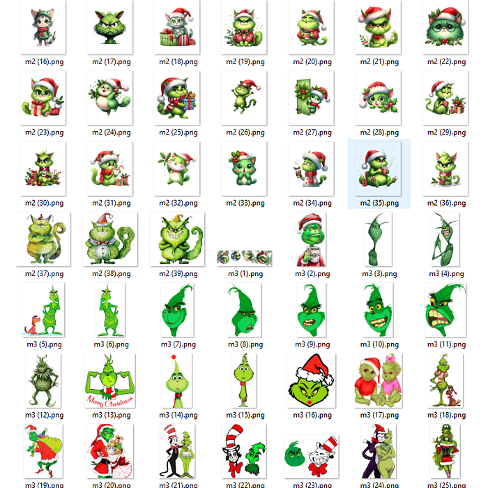 Kit Digital Grinch Natalino Completo Arquivos em Png  