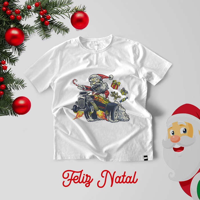 30 Artes para Camisa Papai Noel Natal Arquivo Editável 