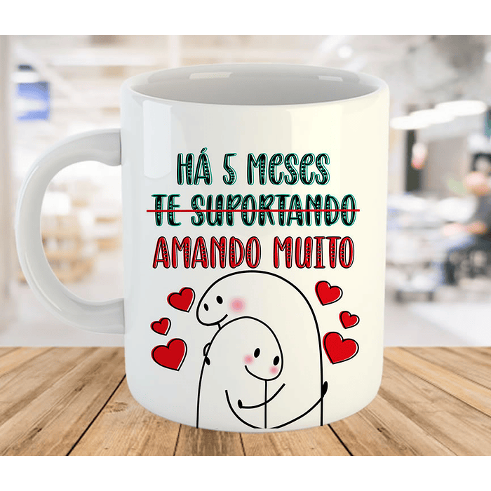 12 Artes para Caneca Flork Meses de Namoro Arquivo em Jpg