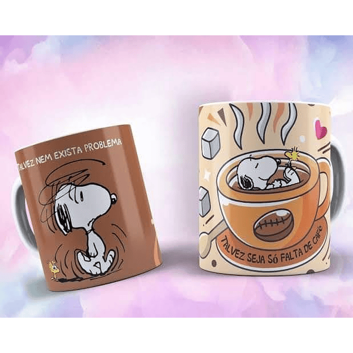 9 Artes para Caneca Snoop e Charlie Brow Arquivo em CorelDraw 