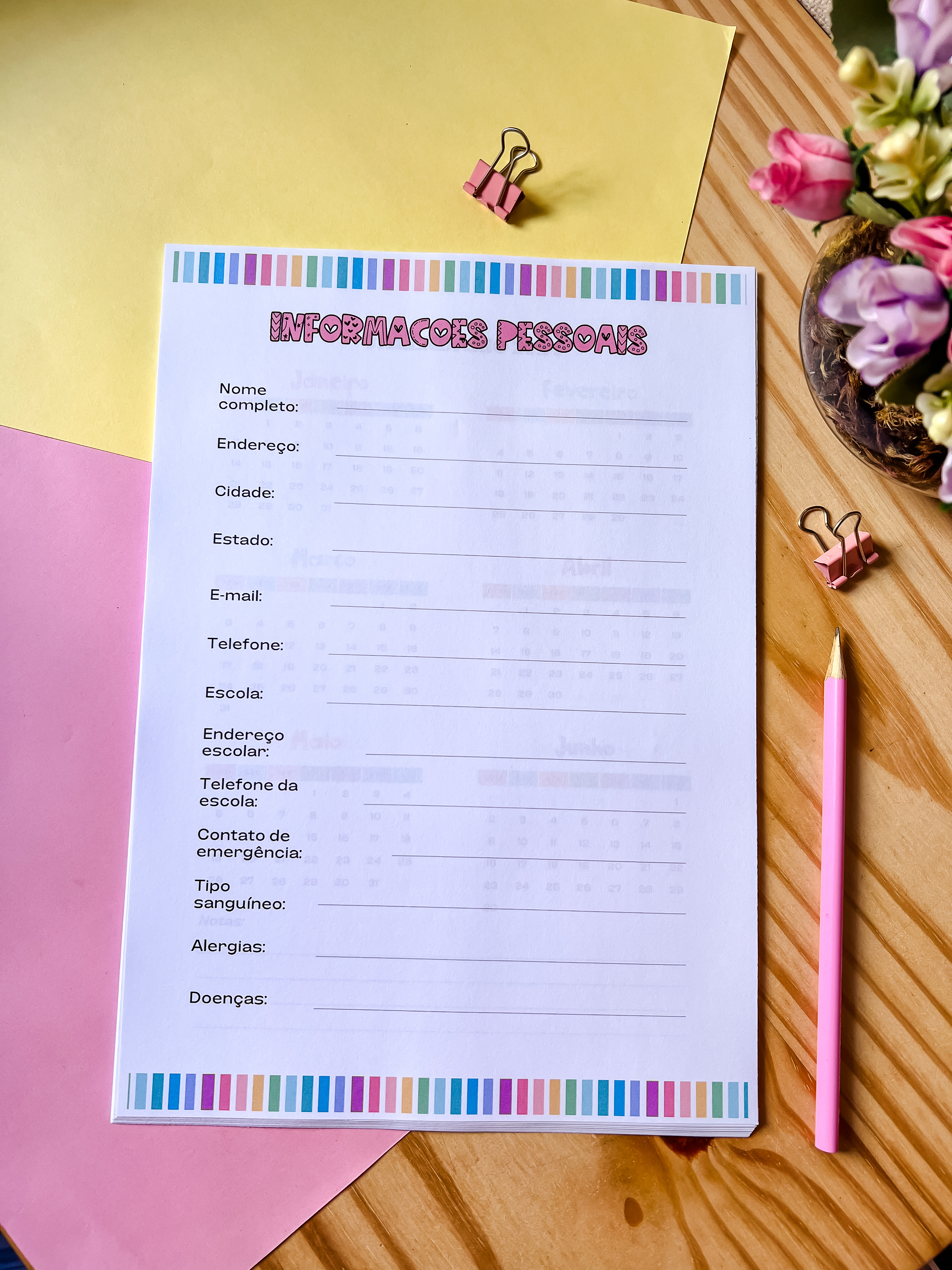 Arquivo Planner Professora A4 2024 em Pdf 9