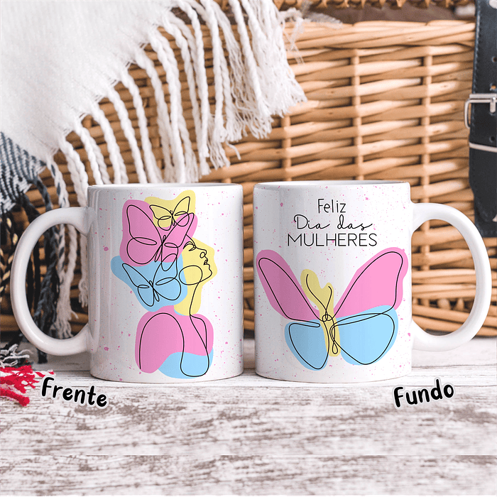 20 Artes para Caneca Dia das Mulheres Linhas Arquivos em Jpg  