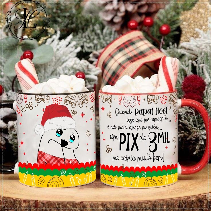 10 Artes Caneca e Camisa Flork Pix Natal Arquivo em CorelDraw 4
