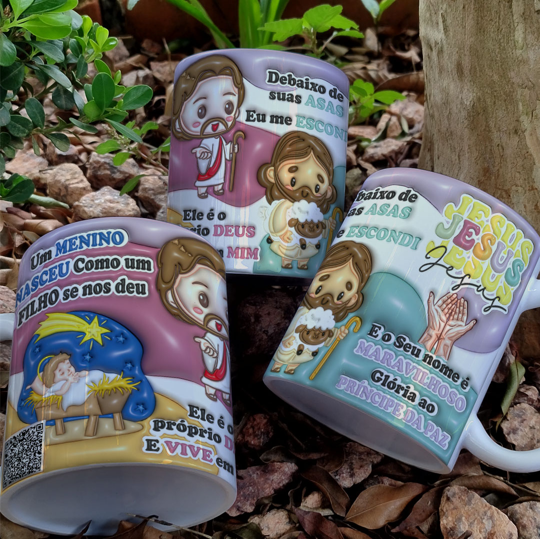 Arte Caneca Verdadeiro Natal Arquivo Editável 1