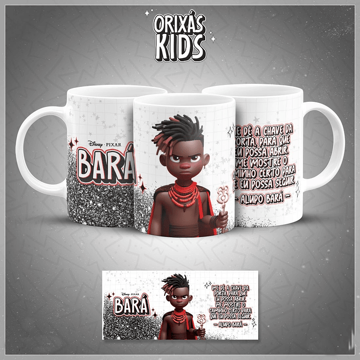 20 Artes para Caneca Orixás Kids Arquivo em Jpg