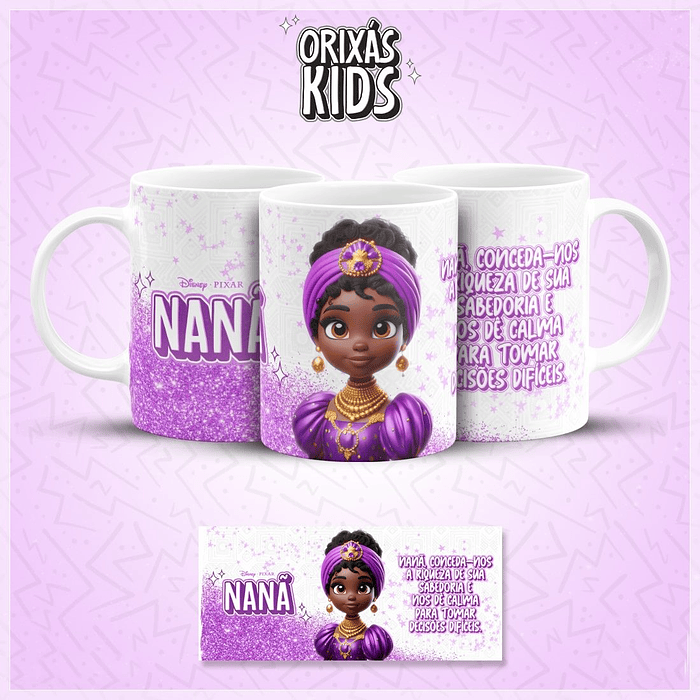 20 Artes para Caneca Orixás Kids Arquivo em Jpg