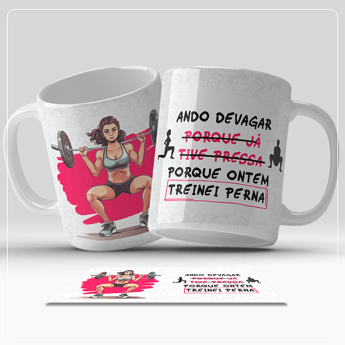 6 Artes para Caneca Academia Fitness Arquivos em Jpg