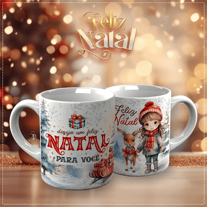 15 Artes para Caneca Papai Noel Arquivo em CorelDraw 