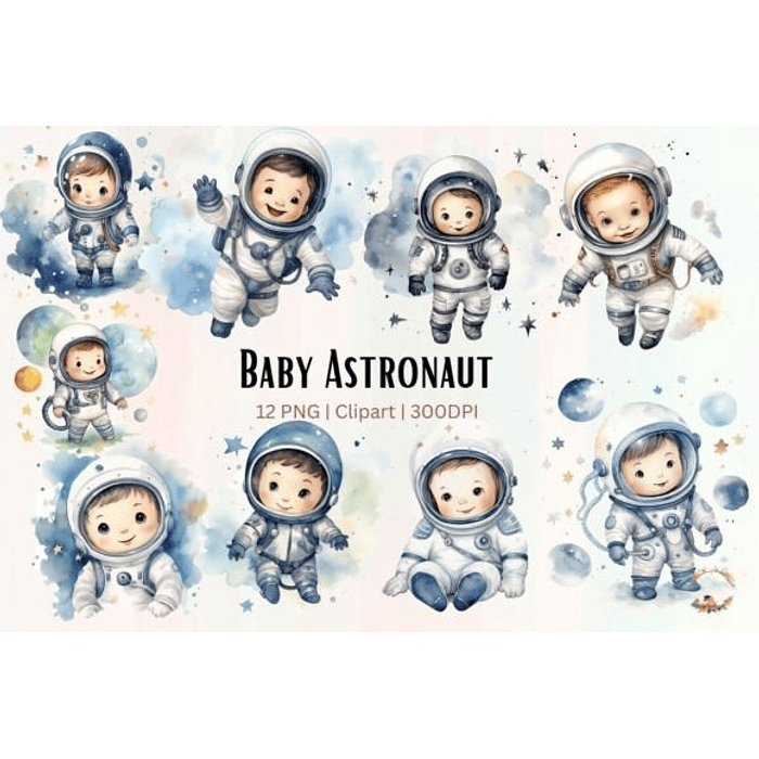 Kit Digital Mega Pacote Astronauta em Png