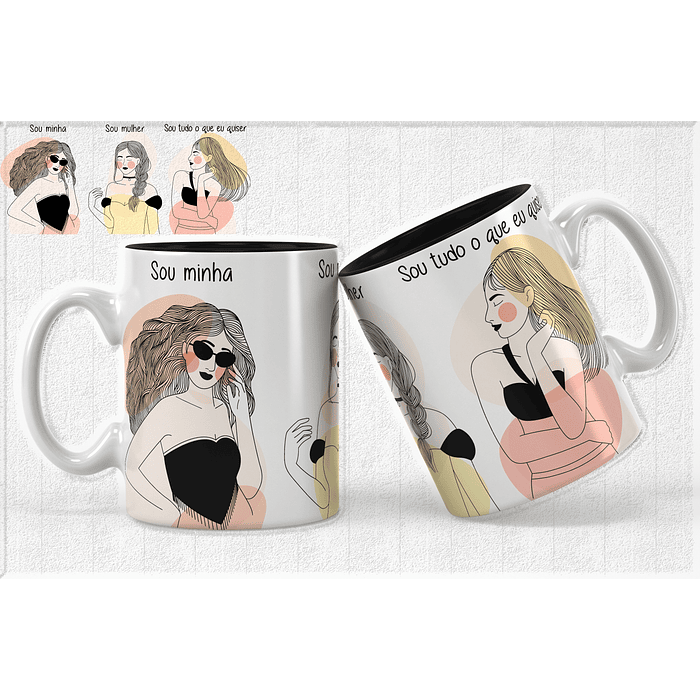 14 Artes para Caneca Empoderamento Feminino Arquivos Editável