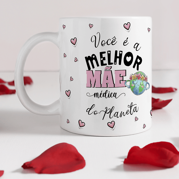 21 Arte para Caneca Dia das Mães Profissões Arquivo Editável