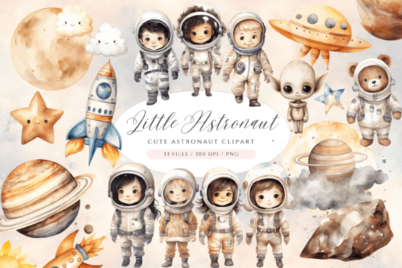 Kit Digital Mega Pacote Astronauta em Png 7