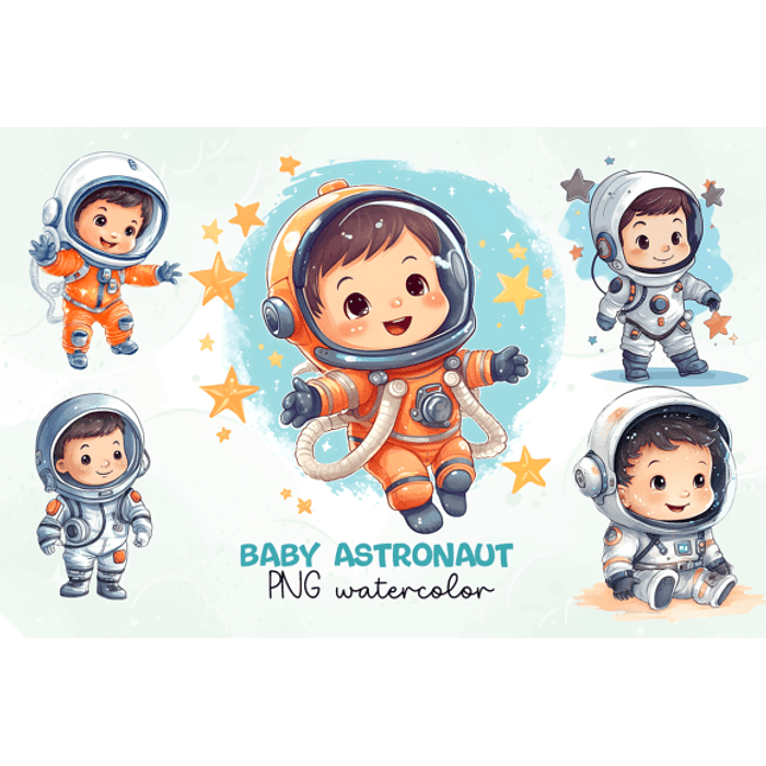 Kit Digital Mega Pacote Astronauta em Png