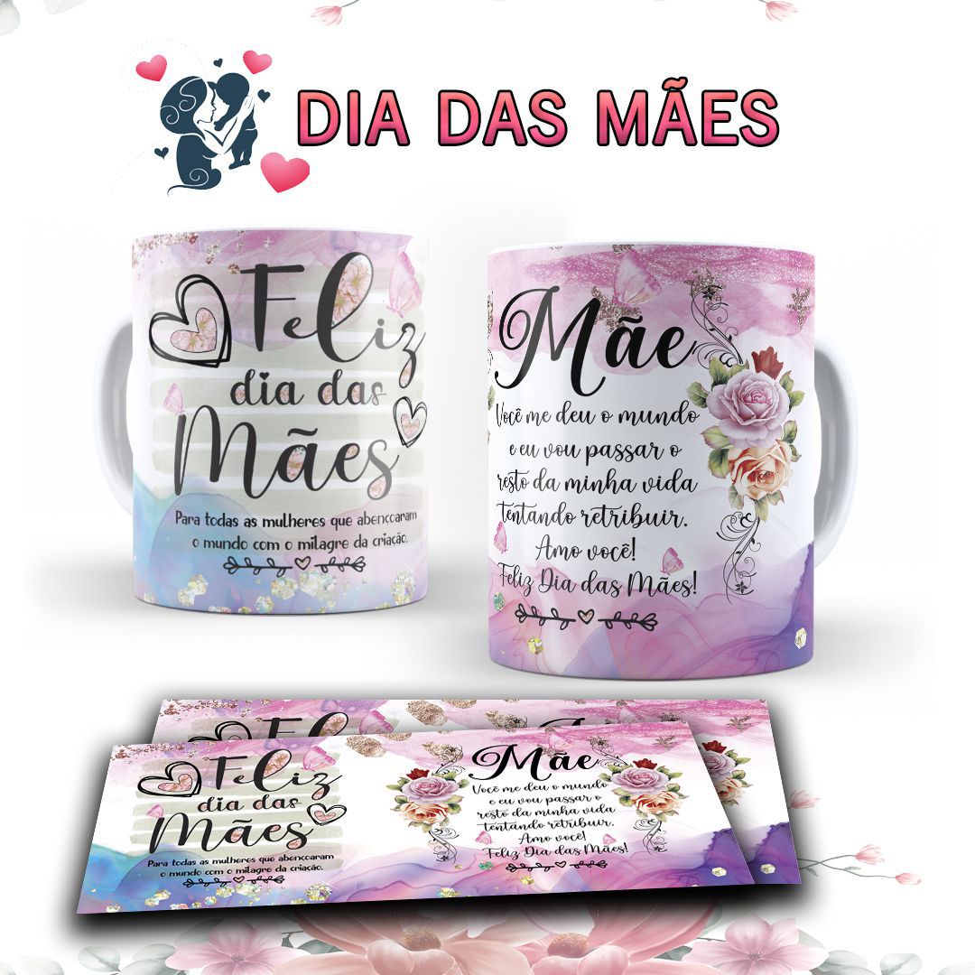 15 Arte para Caneca Dia das Mães Arquivo Editável  8