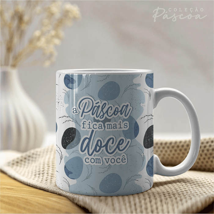 20 Arte para Caneca Páscoa Arquivo Editável