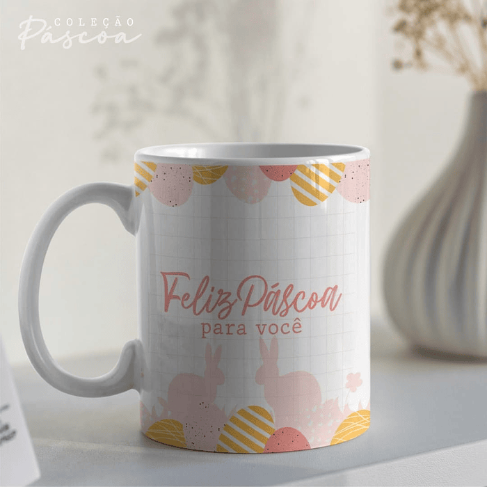 20 Arte para Caneca Páscoa Arquivo Editável