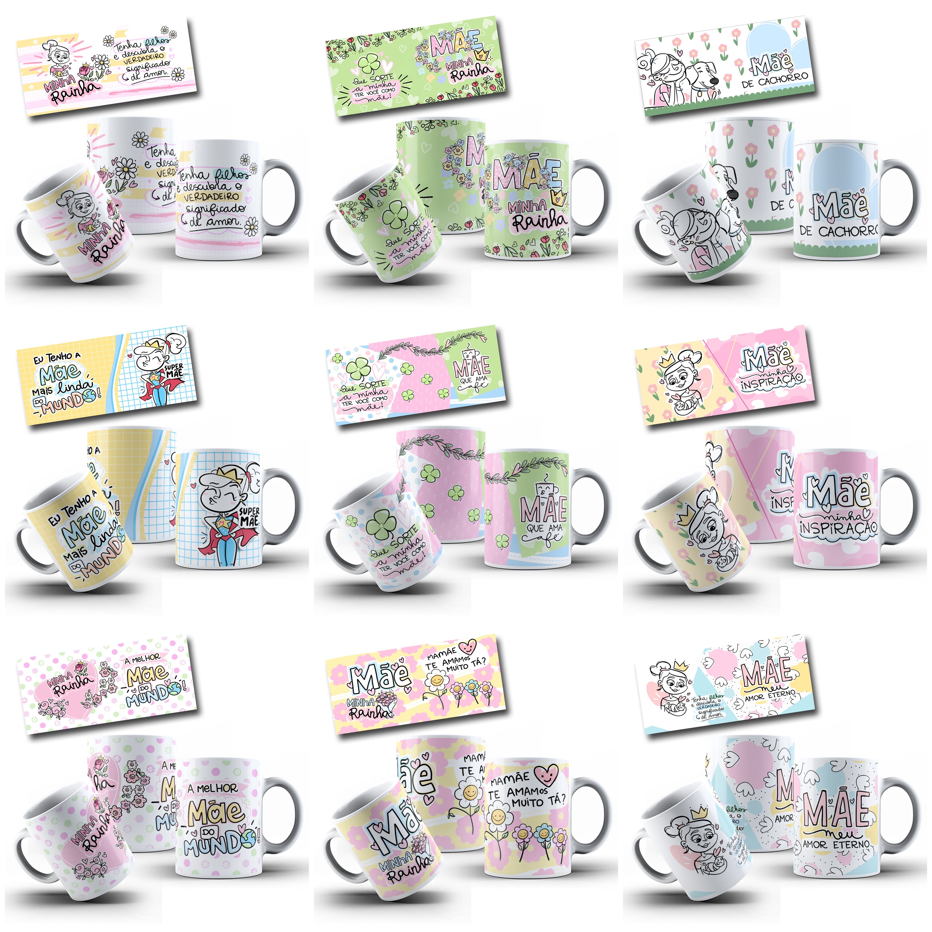 30  Artes para Caneca Dia das Mães Arquivo em Jpg 2
