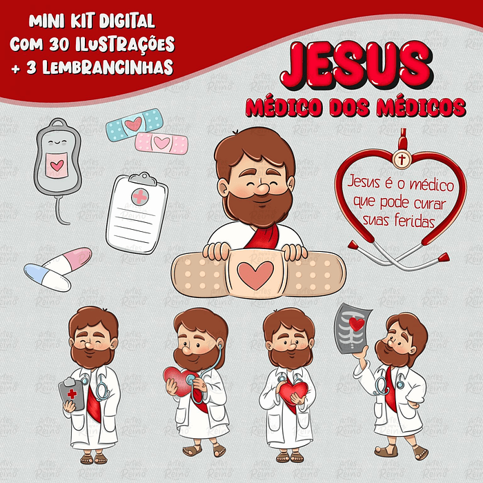 Kit Digital Jesus é o Medico dos Médicos Arquivos em Png