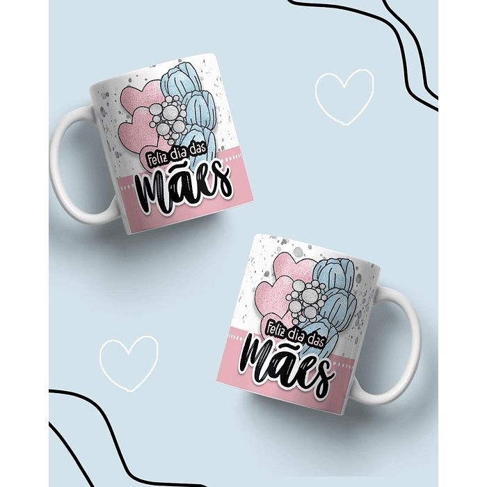 10 Artes para Caneca Dia das Mães Arquivo em Jpg