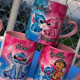 6 Artes para Caneca Stitch Glitter Arquivo em Jpg