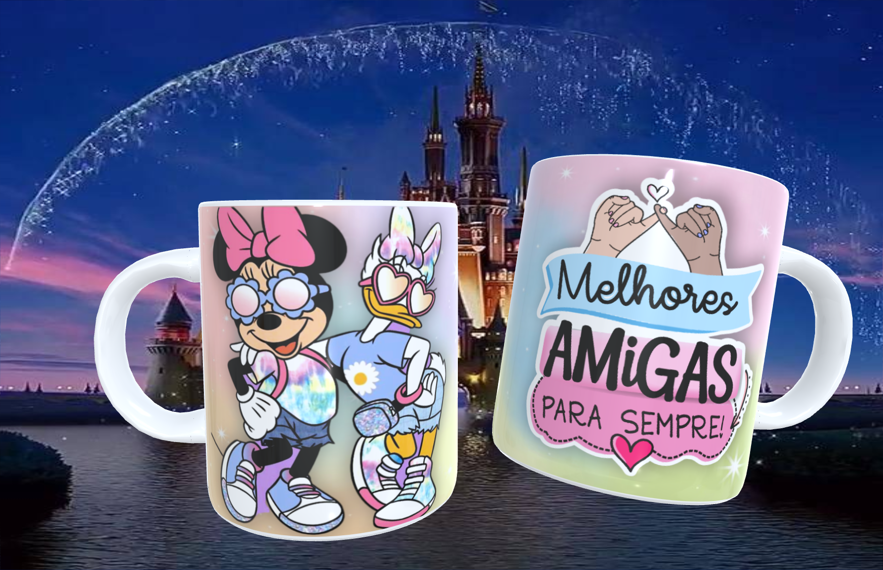 20 Artes para Caneca Amizade Disney Arquivo Editável  4
