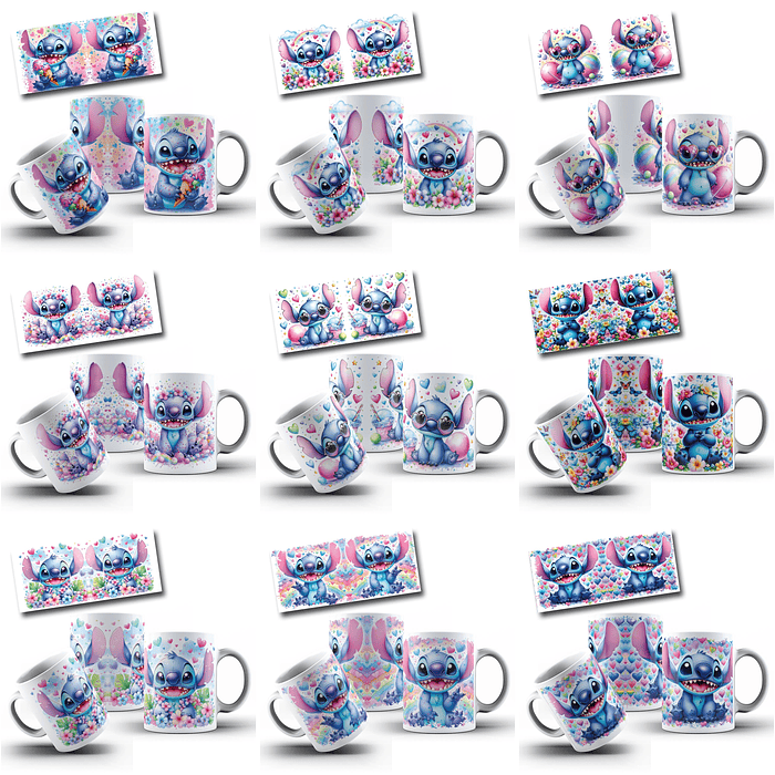 40 Artes para Caneca Stitch Arquivos em Jpg