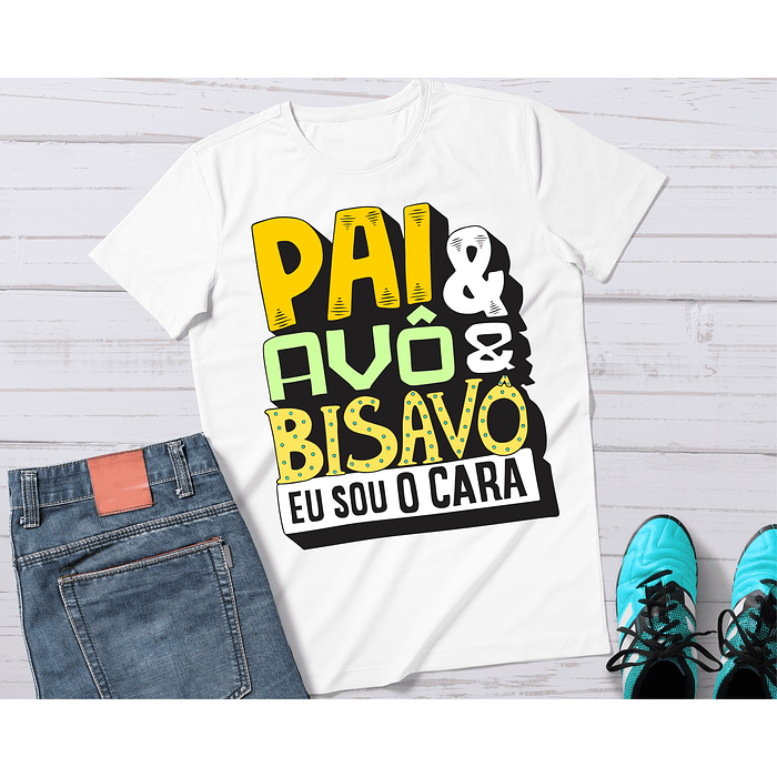 9 Artes para Camisa Pai Avô e Bisavô Arquivos Editável + Jpg