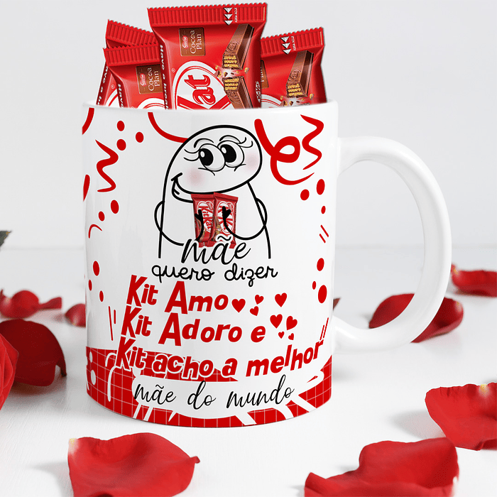 14 Artes para Caneca Dia da Mães Chocolate Flork Arquivos Editável + Jpg