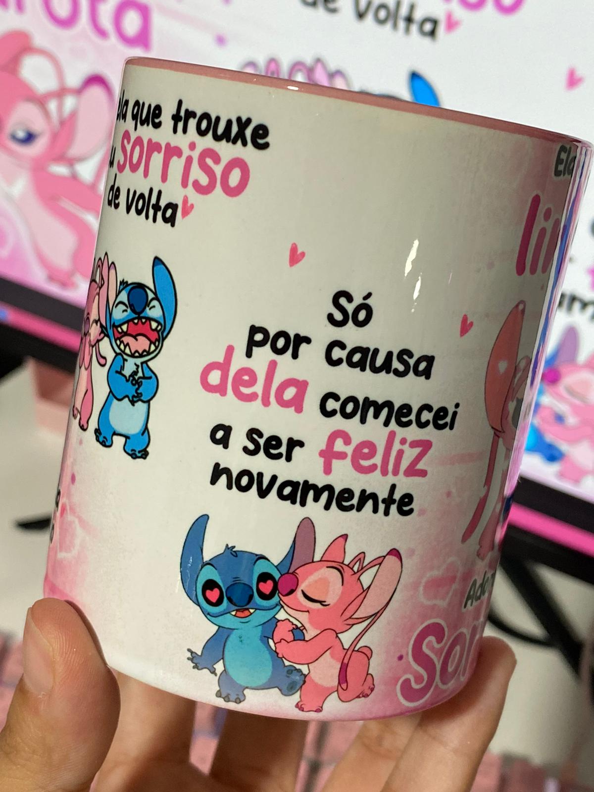 Arte Caneca Stitch Ela não é apenas uma garota, ela é a garota mais linda do mundo Arquivo em Jpg 4